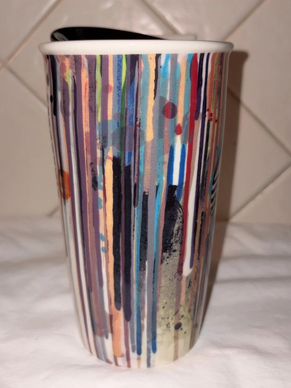 NWOT RARE 2015 STARBUCKS TUMBLER PAINT DRIP MUG
